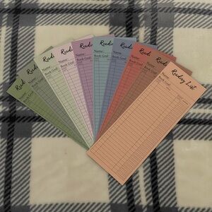 Colorful Reading List Reading Log Bookmark Choose Color